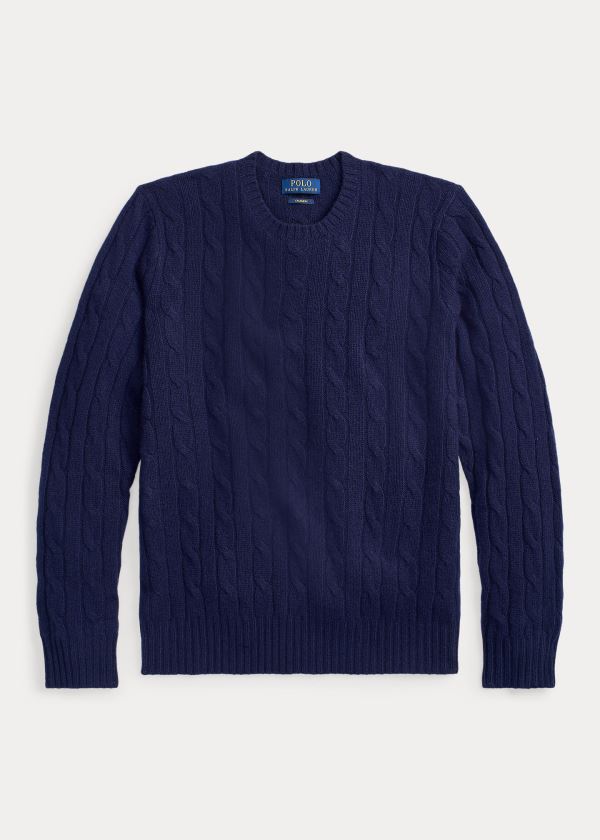 Men's Polo Ralph Lauren Cable-Knit Cashmere Sweater | 824613ZPC